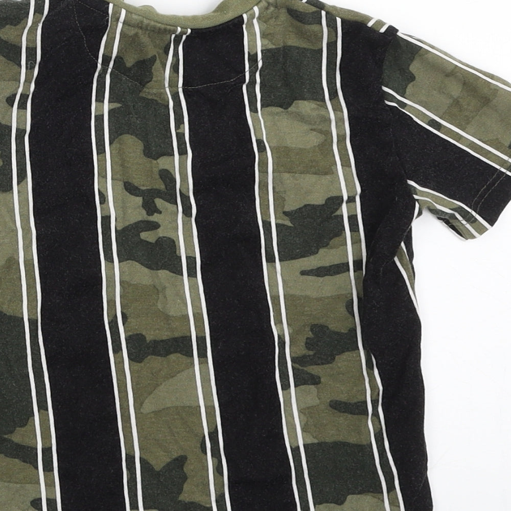 NEXT Boys Green Camouflage 100% Cotton Pullover T-Shirt Size 3 Years Crew Neck Pullover - LIMITED EDITION