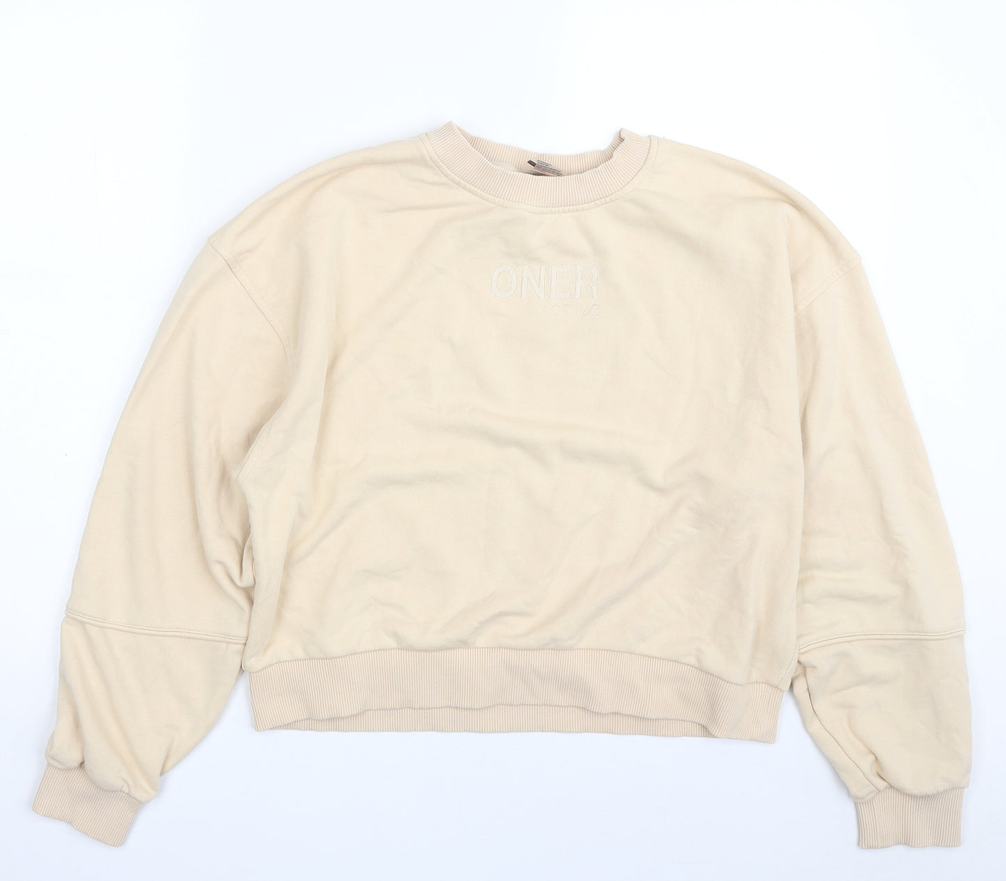 ONER ACTIVE  Womens Beige  Cotton Pullover Sweatshirt Size S  Pullover
