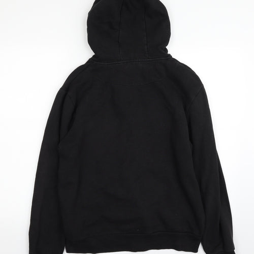 Cedar Wood State Mens Black  Cotton Full Zip Hoodie Size L