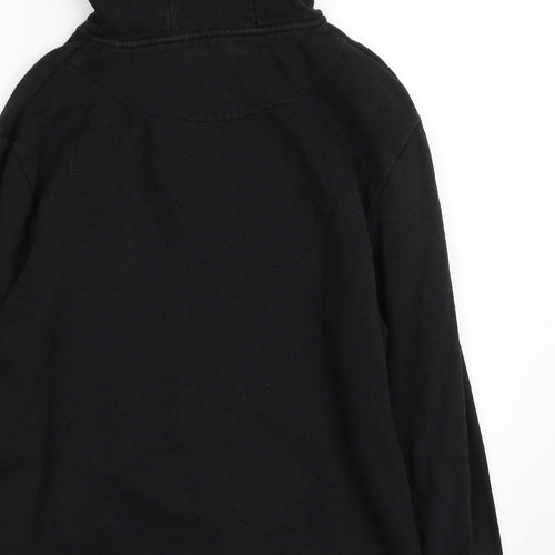 Cedar Wood State Mens Black  Cotton Full Zip Hoodie Size L