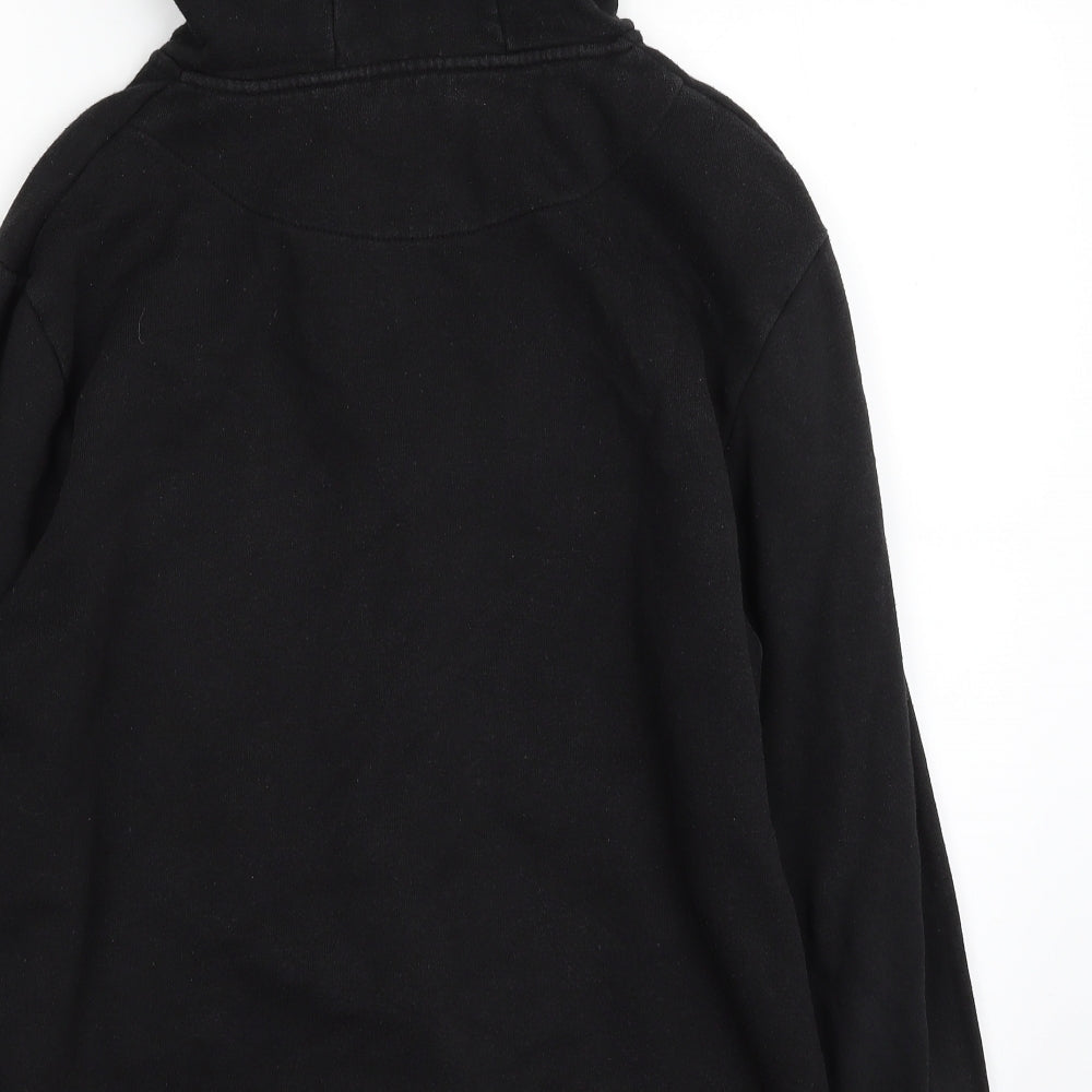 Cedar Wood State Mens Black  Cotton Full Zip Hoodie Size L