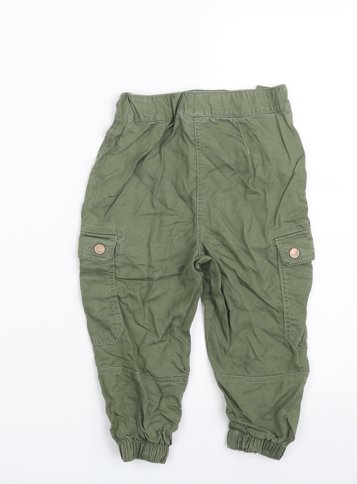 NEXT Girls Green  Lyocell Carrot Trousers Size 4 Years  Regular Zip