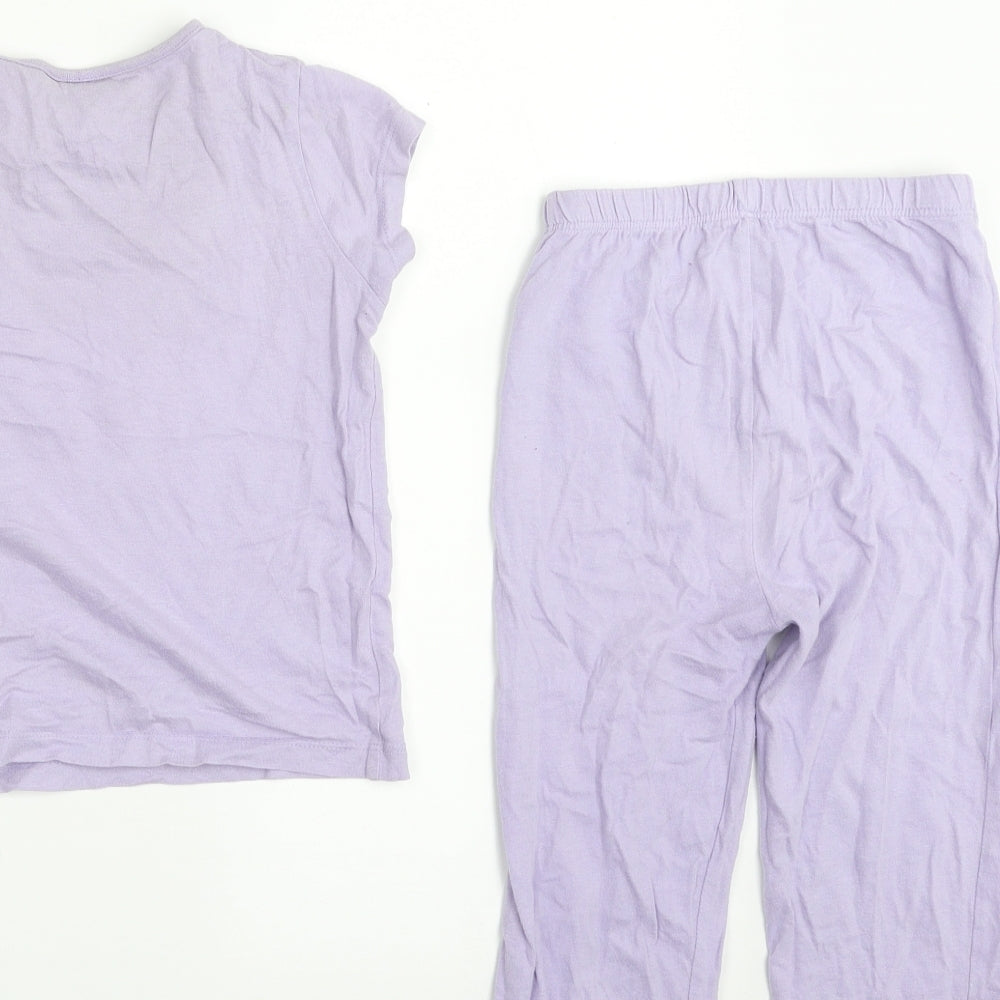 Primark Girls Purple Solid 100% Cotton Top Pyjama Set Size 3-4 Years  Pullover - Minnie Mouse