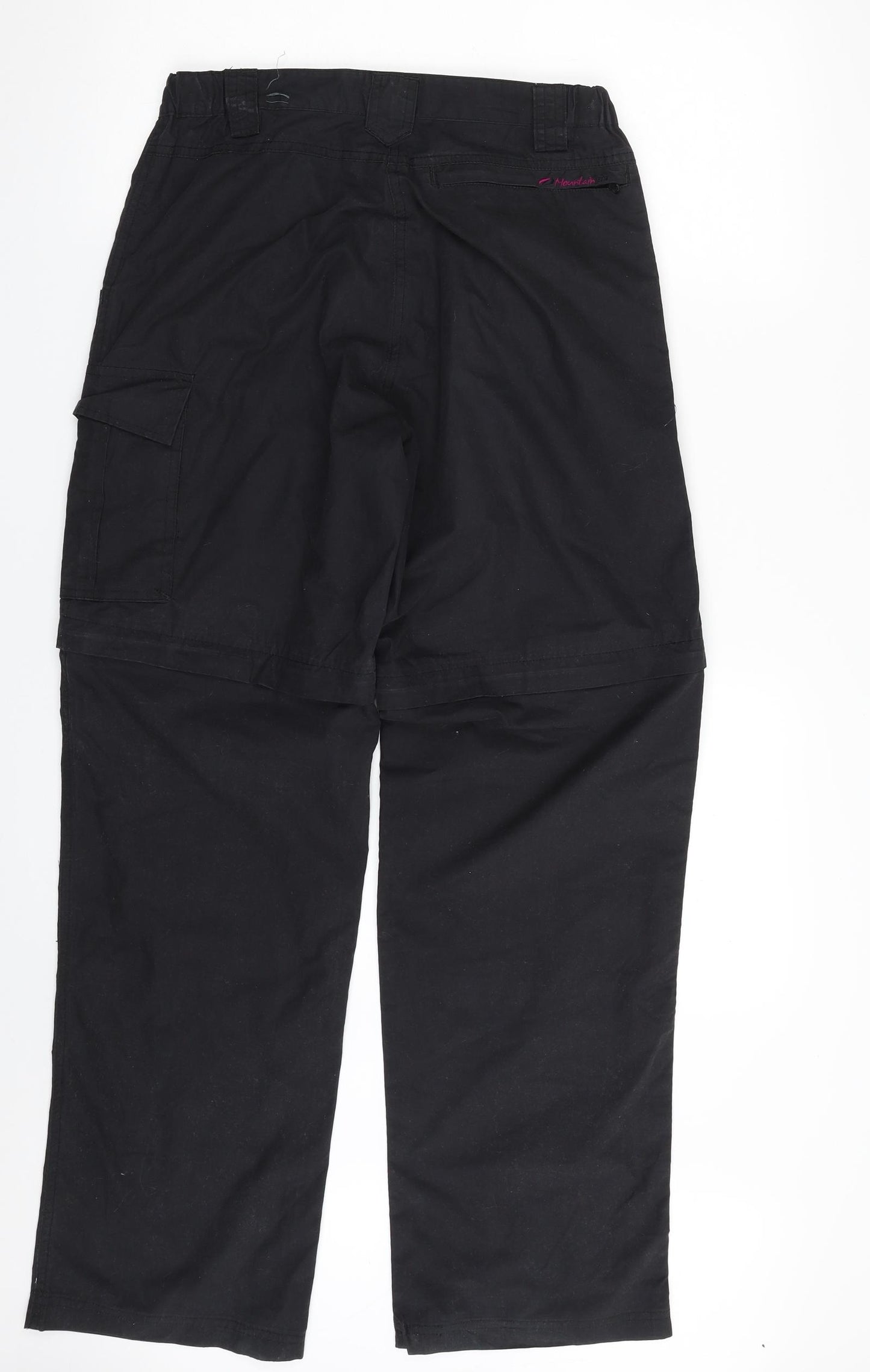 Mountain Life Womens Black  Polyester Rain Trousers Trousers Size 8 L30 in Regular Zip