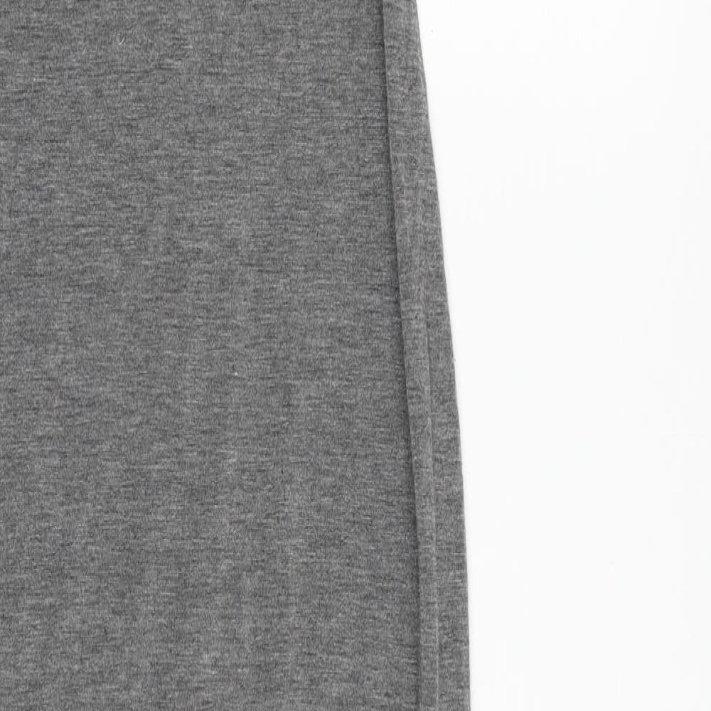 Boohoo Womens Grey  Viscose Tank Dress  Size 6  Scoop Neck Pullover