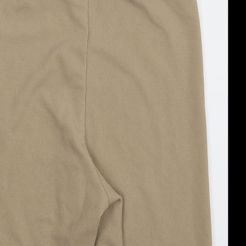 PRETTYLITTLETHING Womens Beige  Polyester Compression Shorts Size 12 L8 in Athletic