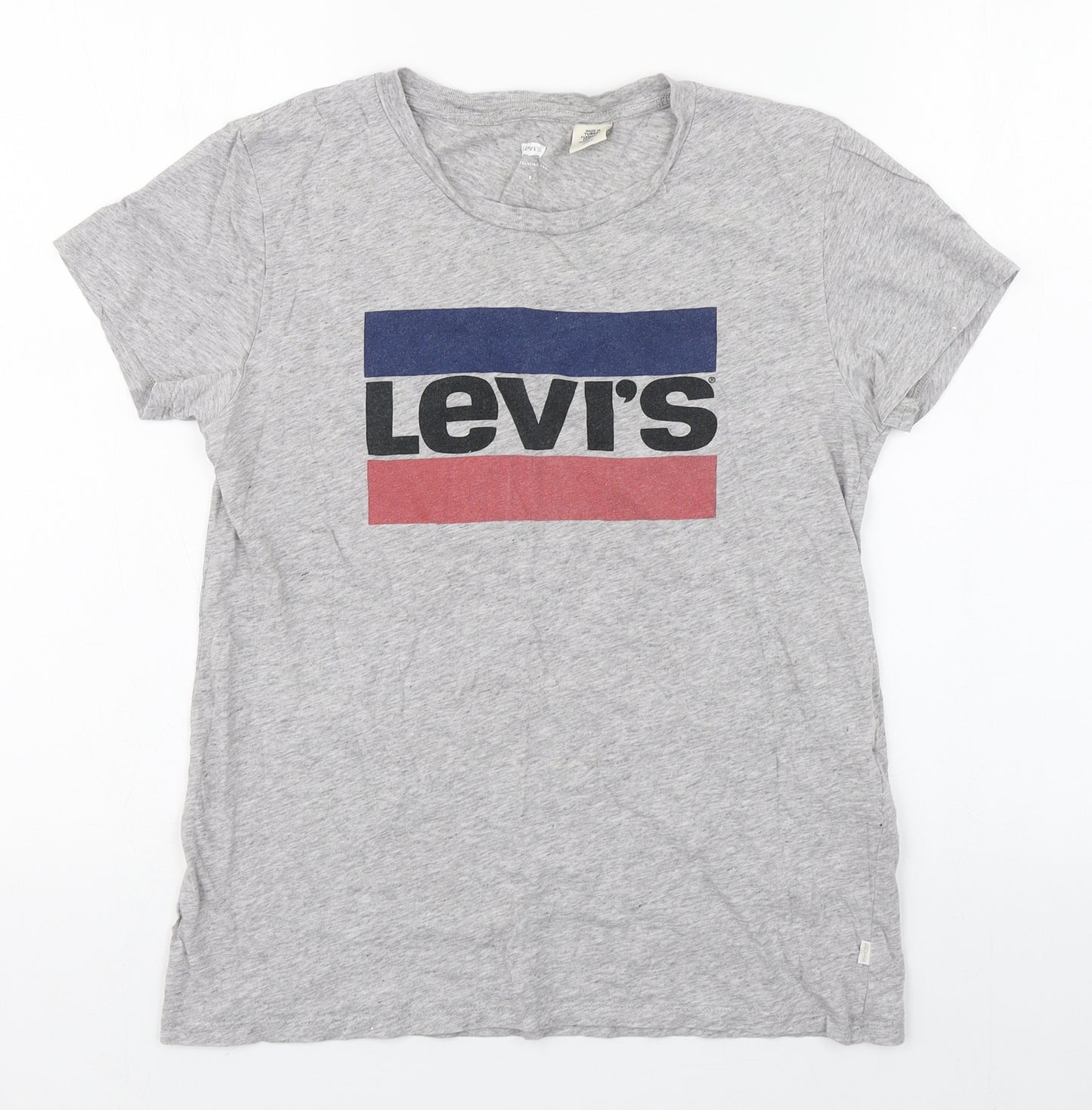Levi's Mens Green  Cotton  T-Shirt Size S Round Neck