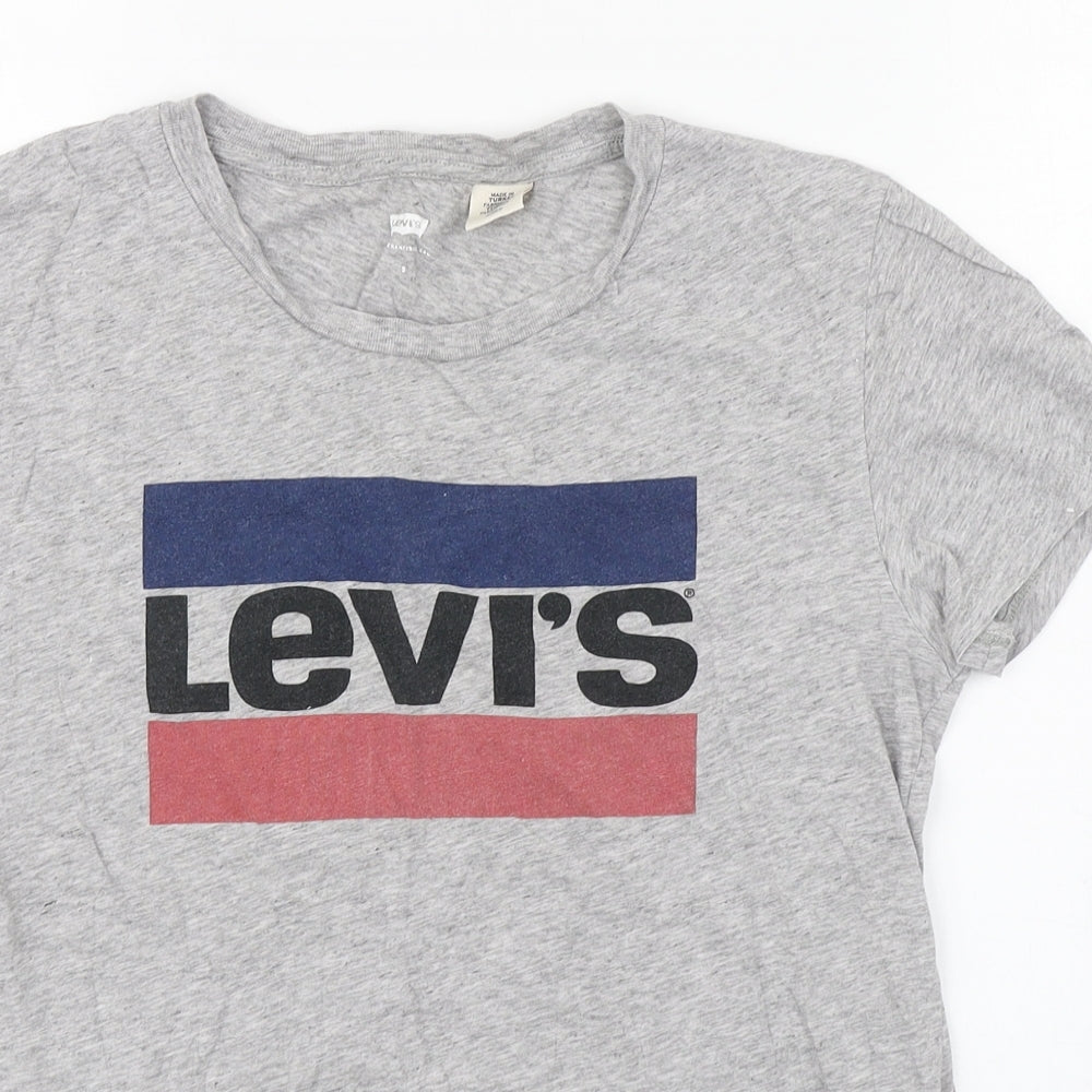 Levi's Mens Green  Cotton  T-Shirt Size S Round Neck