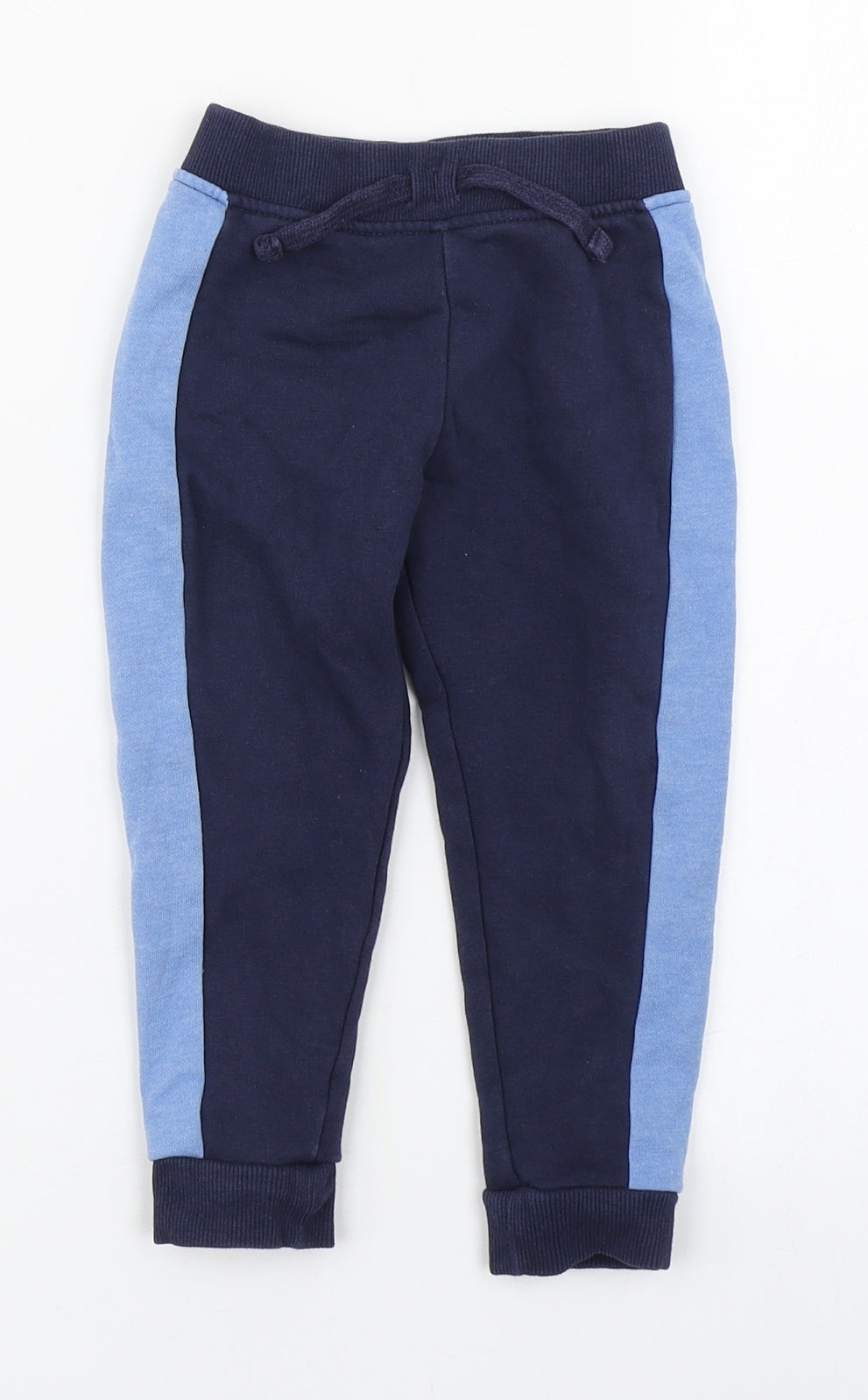 Dunnes Stores Boys Blue  Cotton Jogger Trousers Size 18-24 Months
