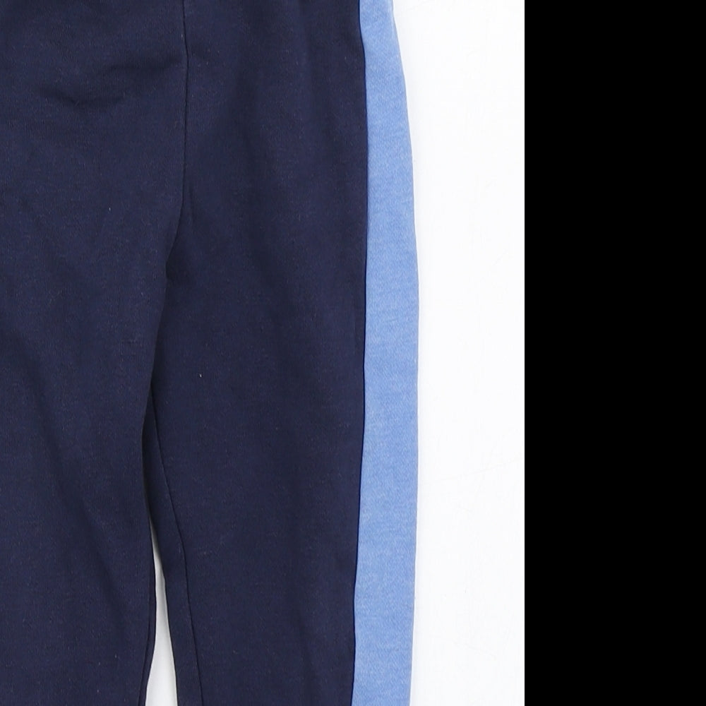 Dunnes Stores Boys Blue  Cotton Jogger Trousers Size 18-24 Months