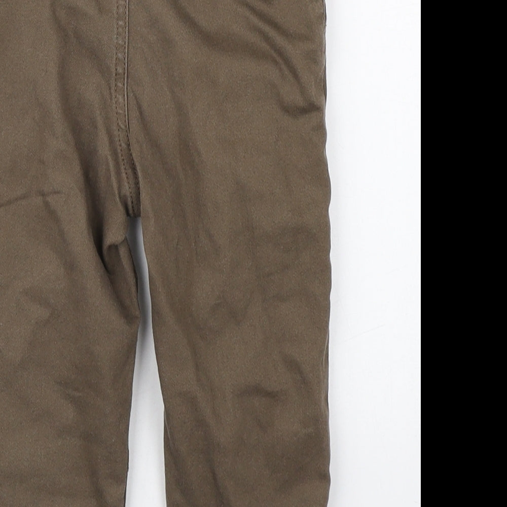 H&M Boys Brown  Cotton Jogger Trousers Size 12-18 Months  Button