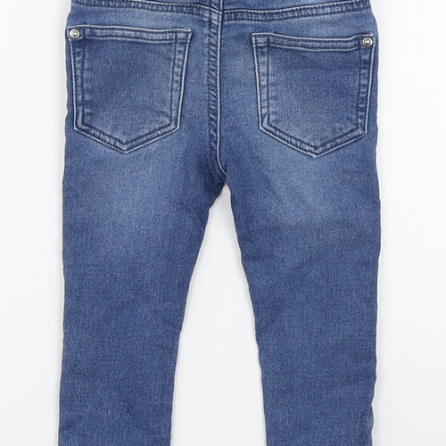 Dunnes Stores Boys Blue  Cotton Jogger Trousers Size 12-18 Months
