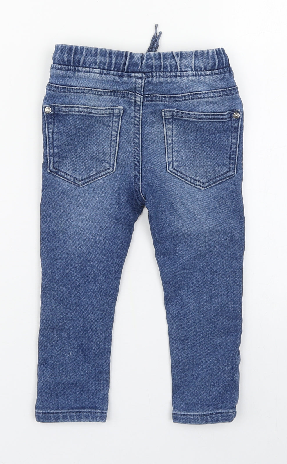 Dunnes Stores Boys Blue  Cotton Jogger Trousers Size 12-18 Months