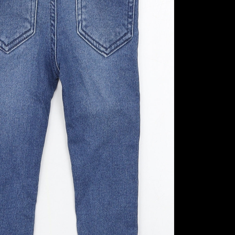 Dunnes Stores Boys Blue  Cotton Jogger Trousers Size 12-18 Months