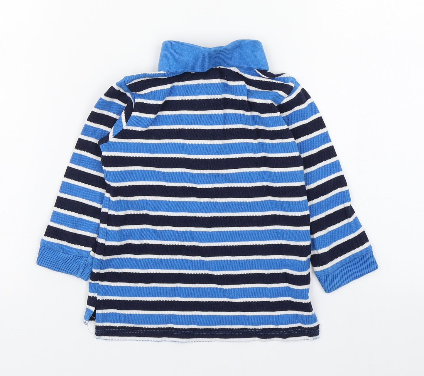 Dunnes Stores Boys Multicoloured Striped 100% Cotton Basic Polo Size 12-18 Months Collared Button