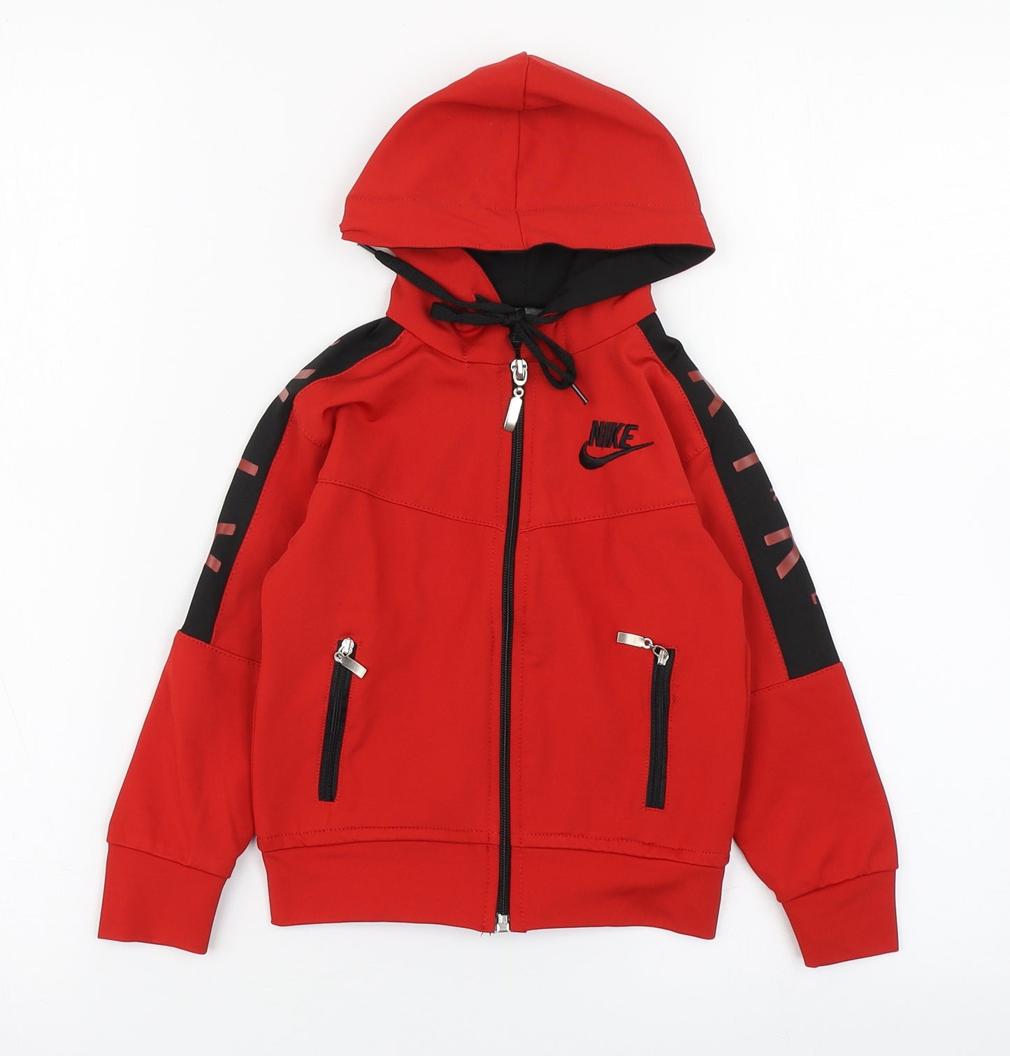 Nike Boys Red  Polyester Full Zip Hoodie Size 2-3 Years
