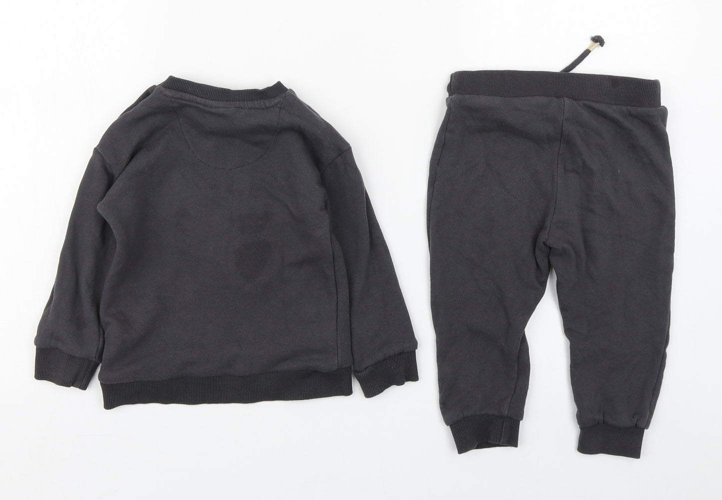 Disney Baby Grey  100% Cotton Trousers Outfit/Set Size 12-18 Months  Pullover - Mickey Mouse
