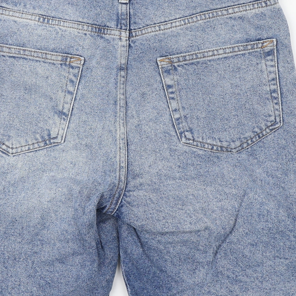 Topman Mens Blue  Cotton Sweat Shorts Size 30 in L8 in Regular Button