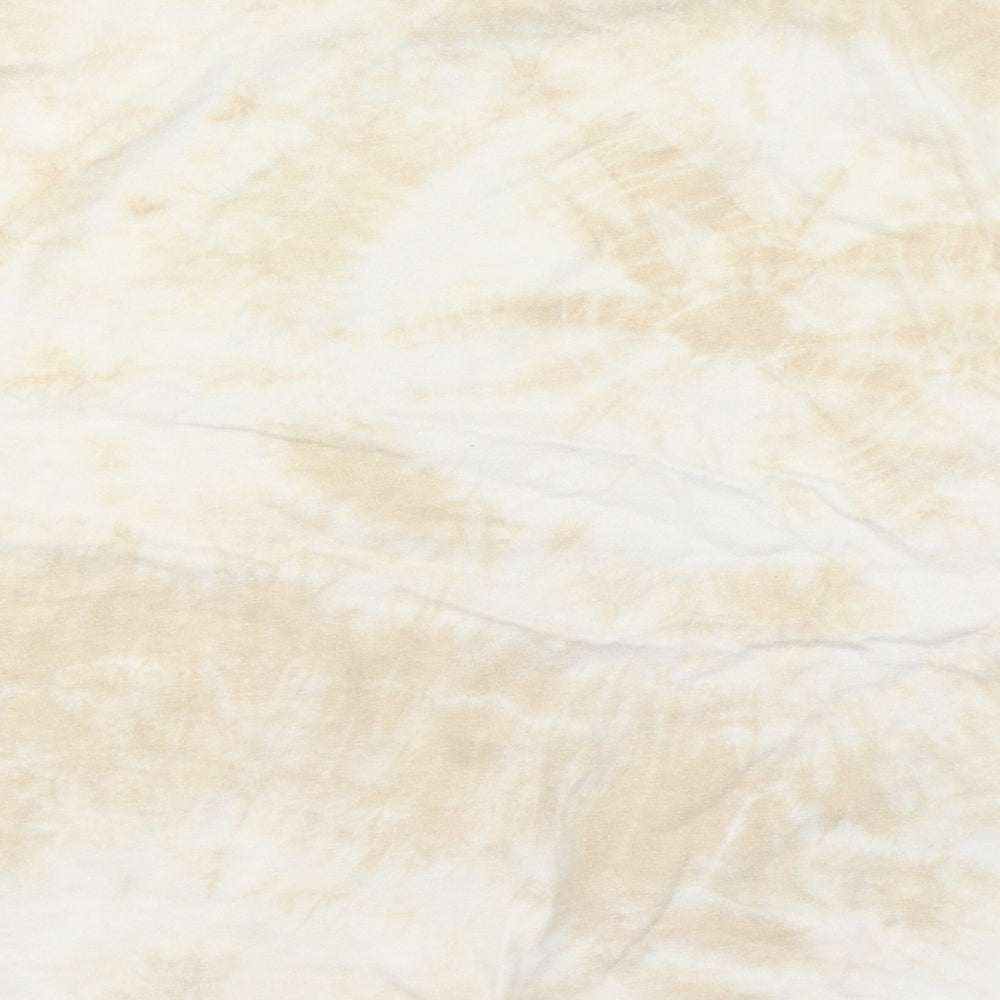 Violet Romance Womens Brown  Cotton Basic T-Shirt Size 10 Round Neck - Peace