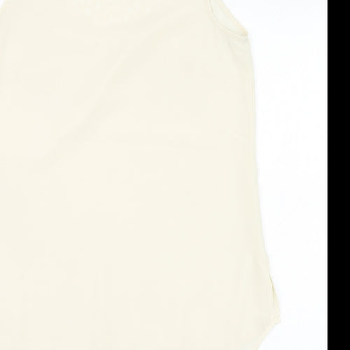 VERO MODA Womens Ivory  Polyester Basic Blouse Size M Round Neck