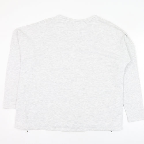 Marks and Spencer Womens Grey  Cotton Pullover Sweatshirt Size 16  Pullover