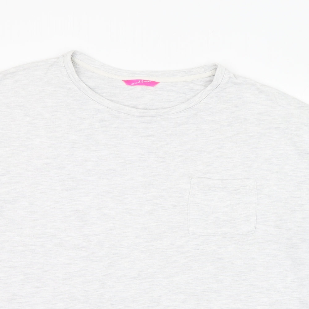 Marks and Spencer Womens Grey  Cotton Pullover Sweatshirt Size 16  Pullover