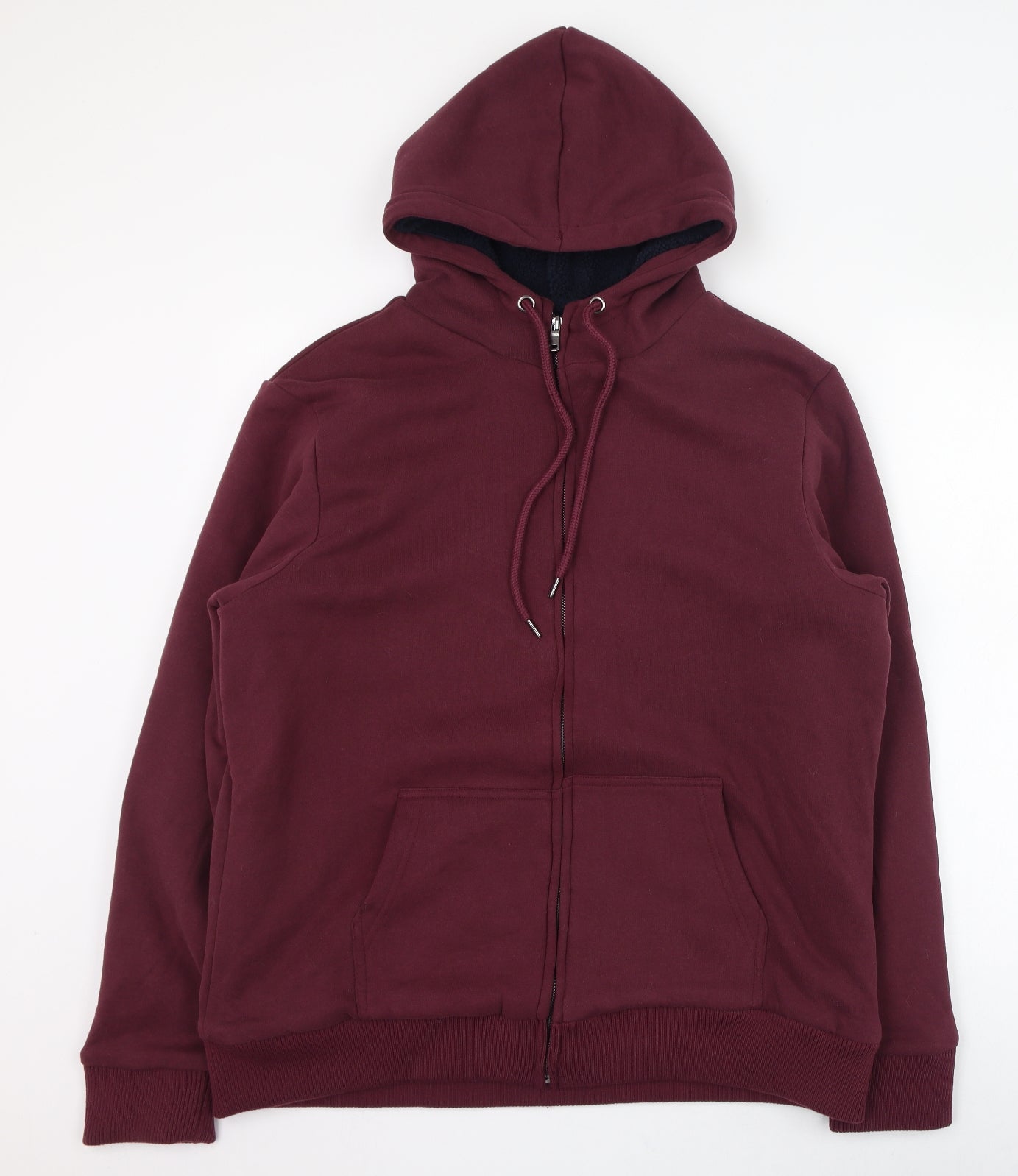 Dunnes Stores Mens Red  Cotton Full Zip Hoodie Size XL