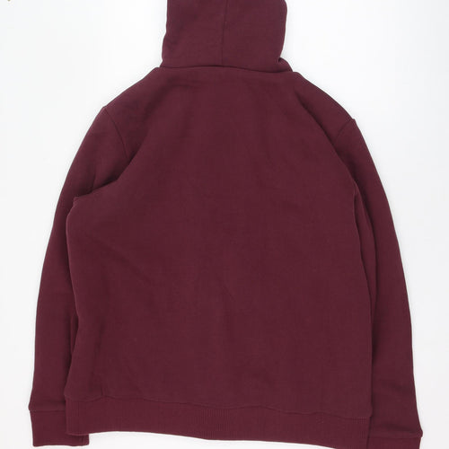 Dunnes Stores Mens Red  Cotton Full Zip Hoodie Size XL