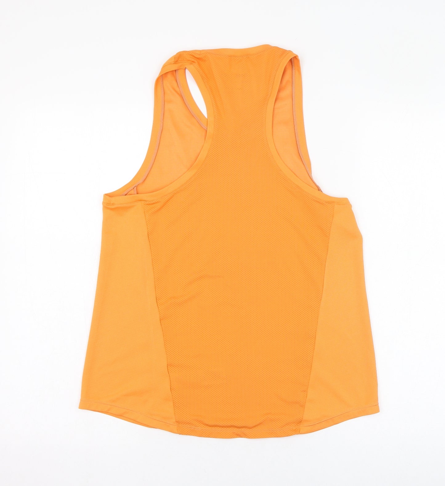 ASOS Womens Orange  Polyester Basic Tank Size 10 Round Neck Pullover