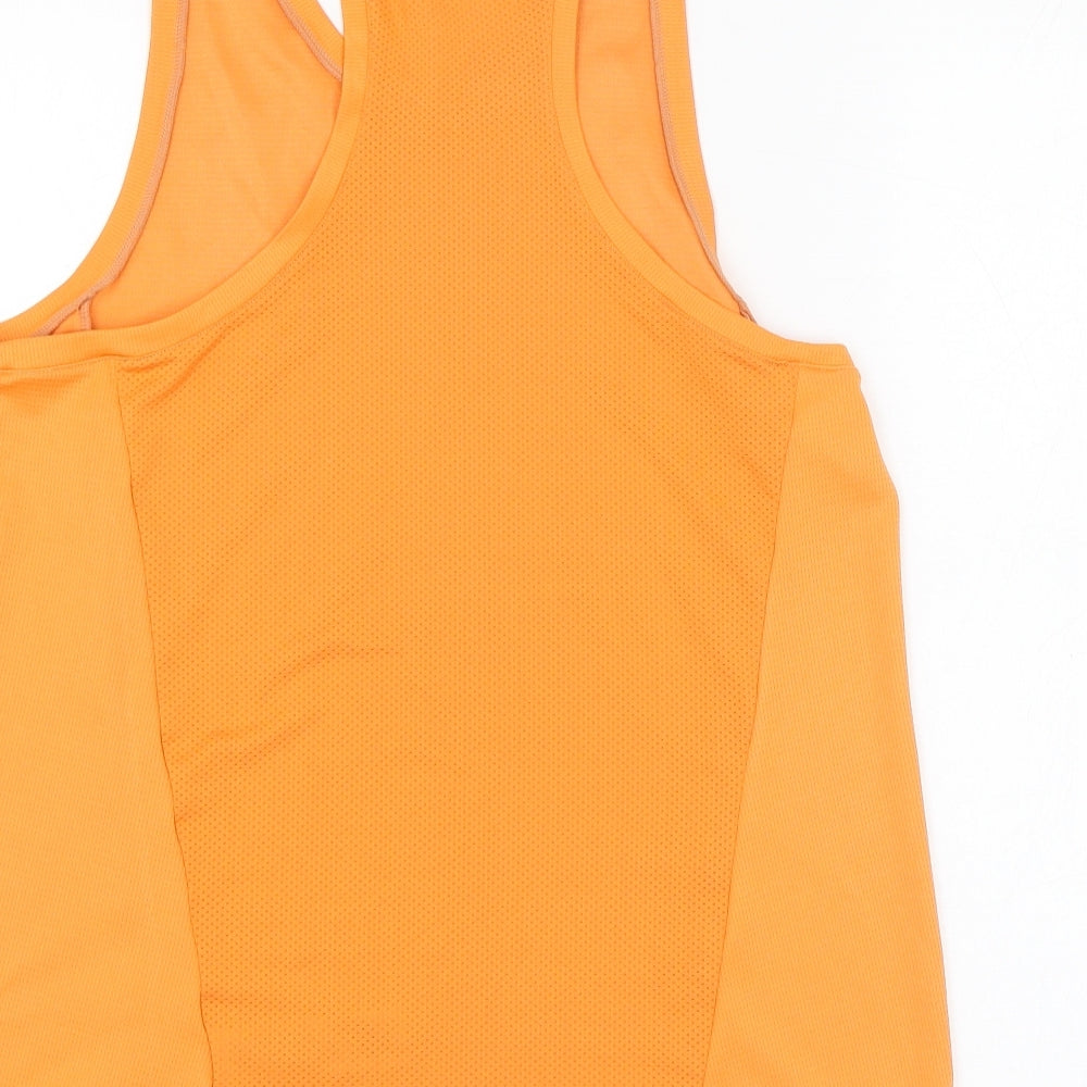 ASOS Womens Orange  Polyester Basic Tank Size 10 Round Neck Pullover