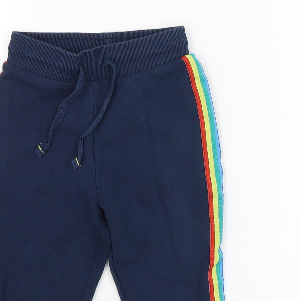 Matalan Boys Blue  Cotton Jogger Trousers Size 12-18 Months  Pullover - Rainbow