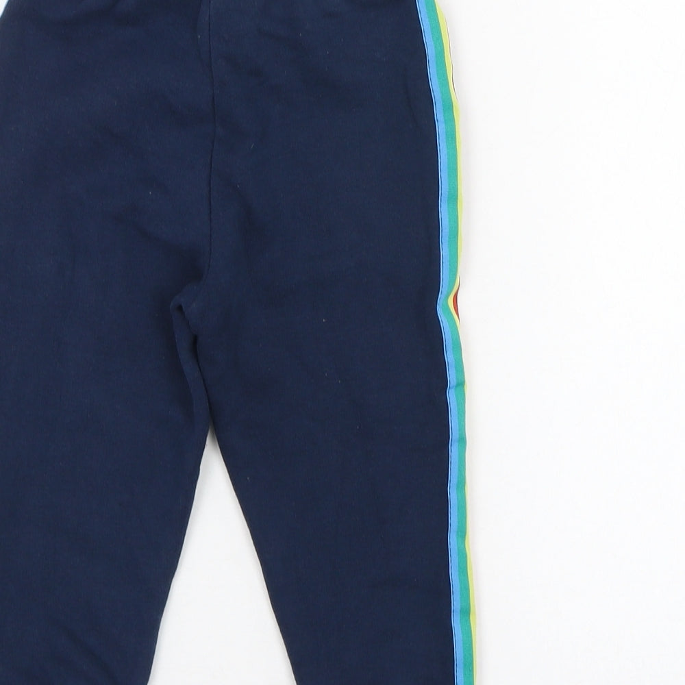 Matalan Boys Blue  Cotton Jogger Trousers Size 12-18 Months  Pullover - Rainbow