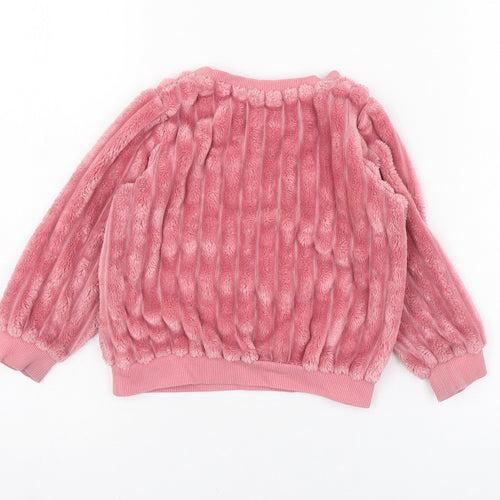 name it Girls Pink  Polyester Pullover Jumper Size 18-24 Months  Pullover - Hello