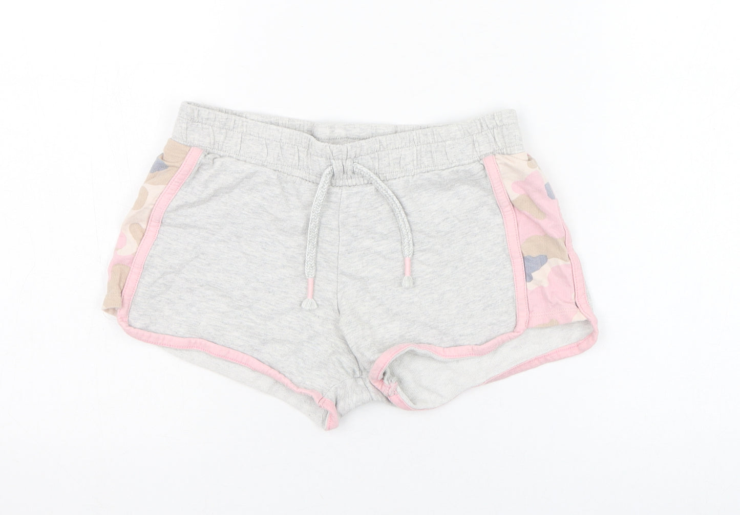 F&F Girls Grey Camouflage Cotton Hot Pants Shorts Size 10-11 Years  Regular