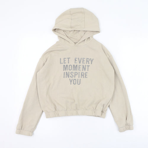 Primark Girls Beige  Cotton Pullover Hoodie Size 10-11 Years  Pullover - Let every moment inspire you