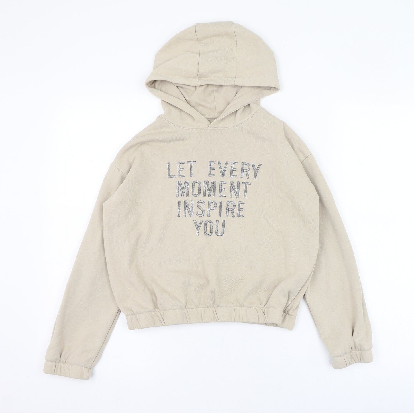 Primark Girls Beige  Cotton Pullover Hoodie Size 10-11 Years  Pullover - Let every moment inspire you