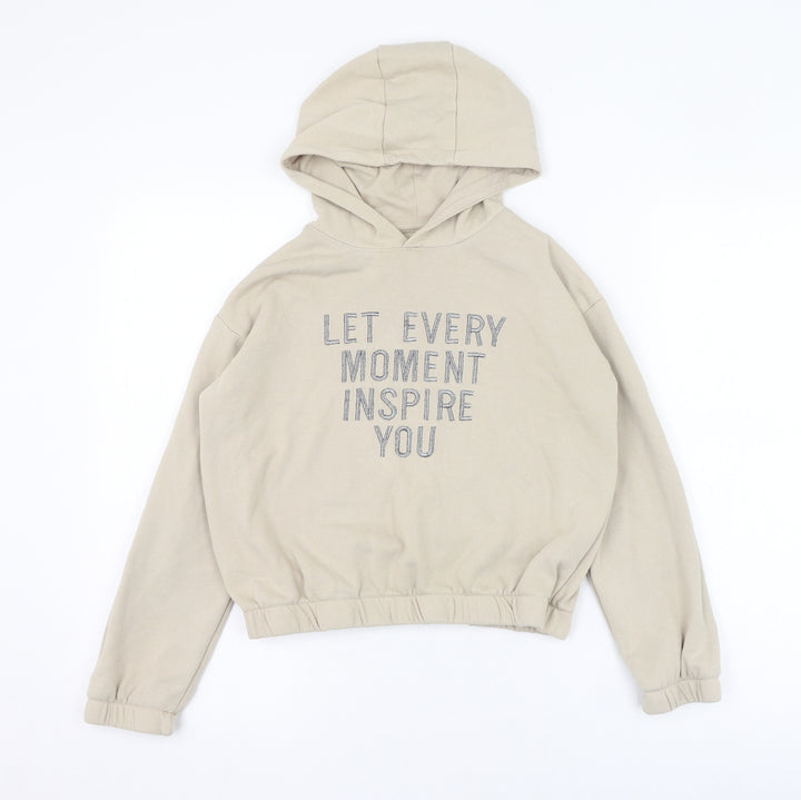 Primark Girls Beige  Cotton Pullover Hoodie Size 10-11 Years  Pullover - Let every moment inspire you