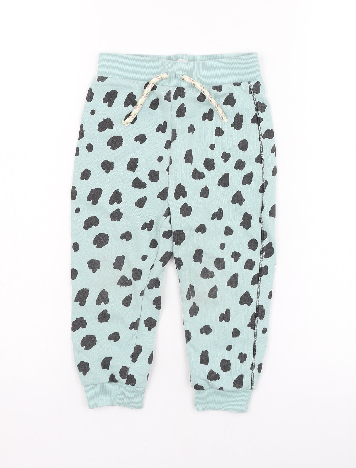 Primark Girls Green Animal Print Cotton Jogger Trousers Size 24 Months  Pullover