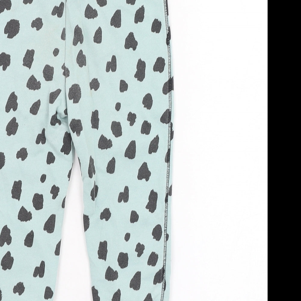 Primark Girls Green Animal Print Cotton Jogger Trousers Size 24 Months  Pullover