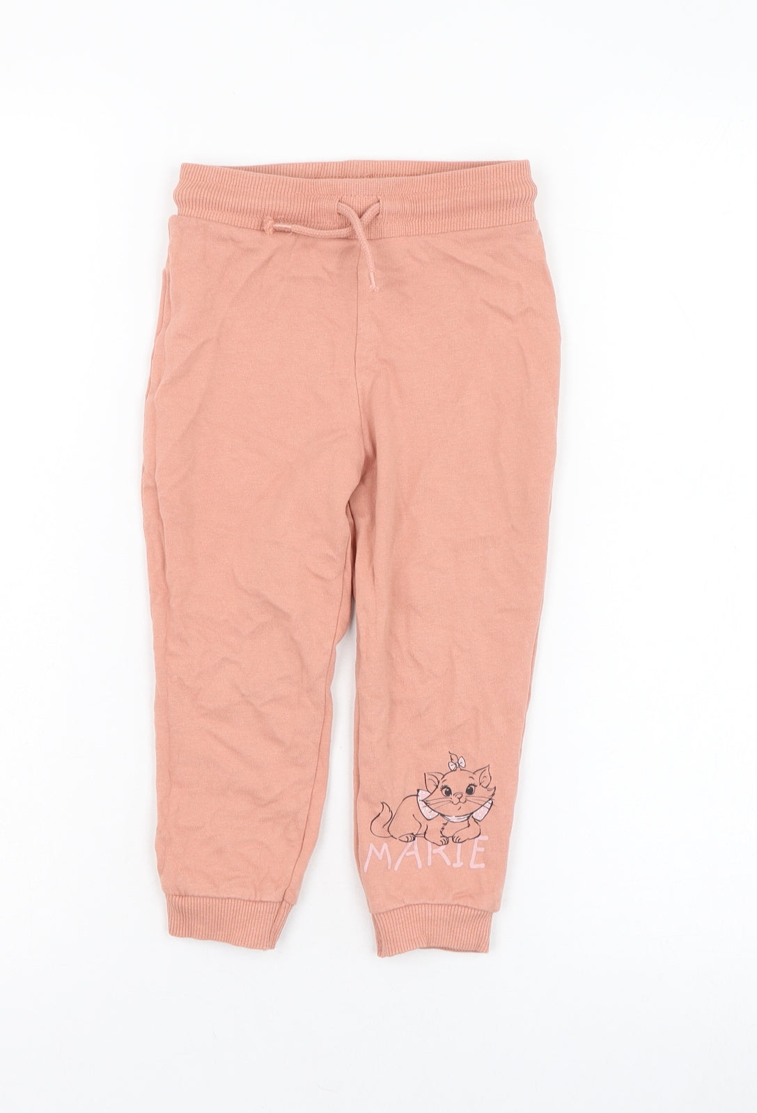 George Girls Pink  Cotton Jogger Trousers Size 2-3 Years  Regular Pullover - Aristocats, Disney