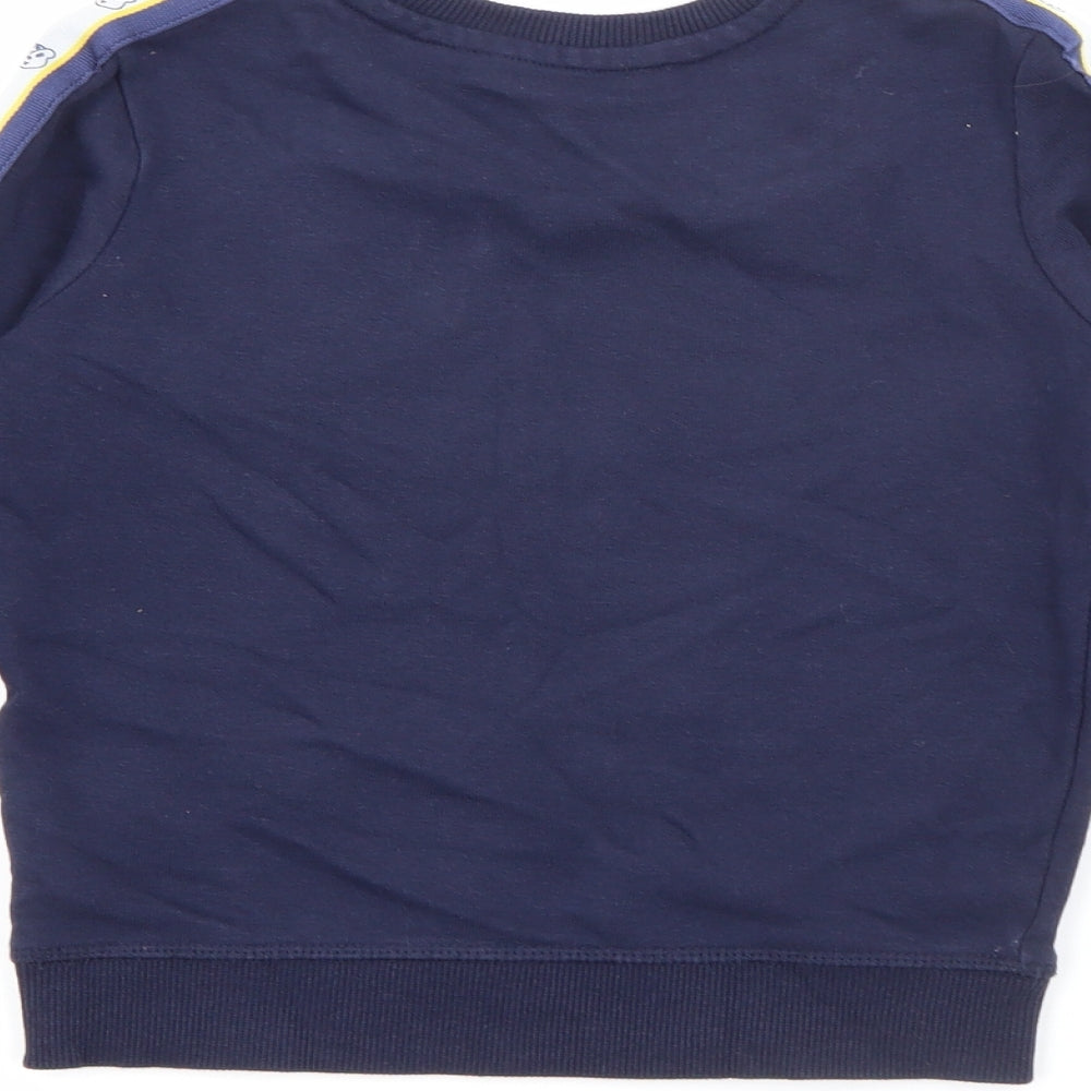 George Boys Blue  Cotton Pullover Sweatshirt Size 3-4 Years   - Pudsey