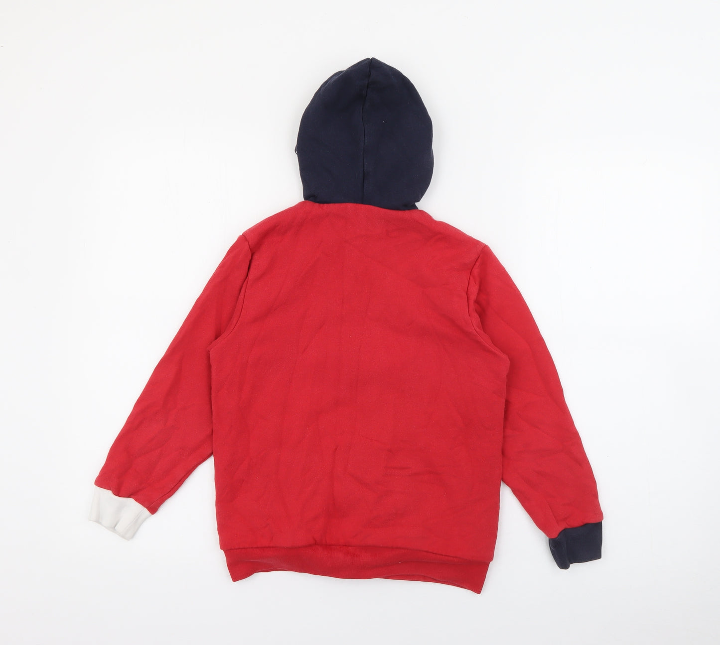 Petit Bateru Boys Red  Cotton Full Zip Hoodie Size 8 Years  Zip