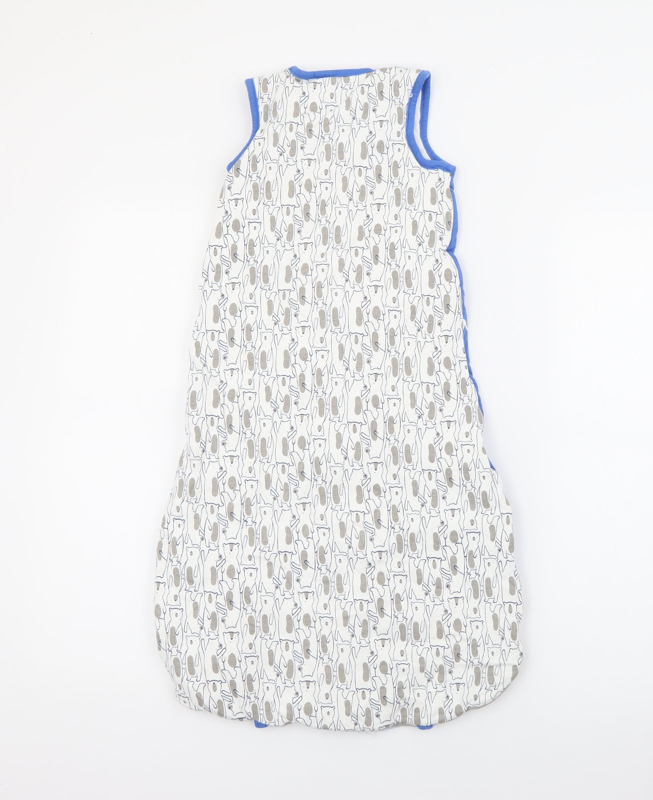 TU Baby Blue Geometric Cotton Babygrow One-Piece Size 12-18 Months  Zip - Babybag
