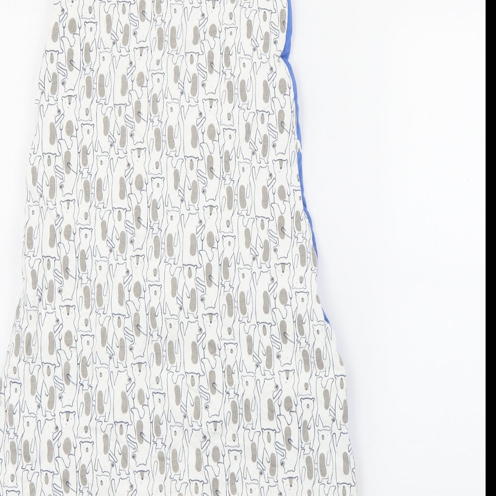 TU Baby Blue Geometric Cotton Babygrow One-Piece Size 12-18 Months  Zip - Babybag