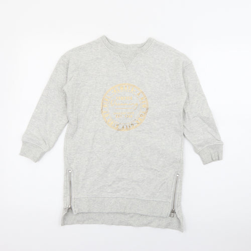 NEXT Girls Grey  Cotton Pullover Sweatshirt Size 6 Years