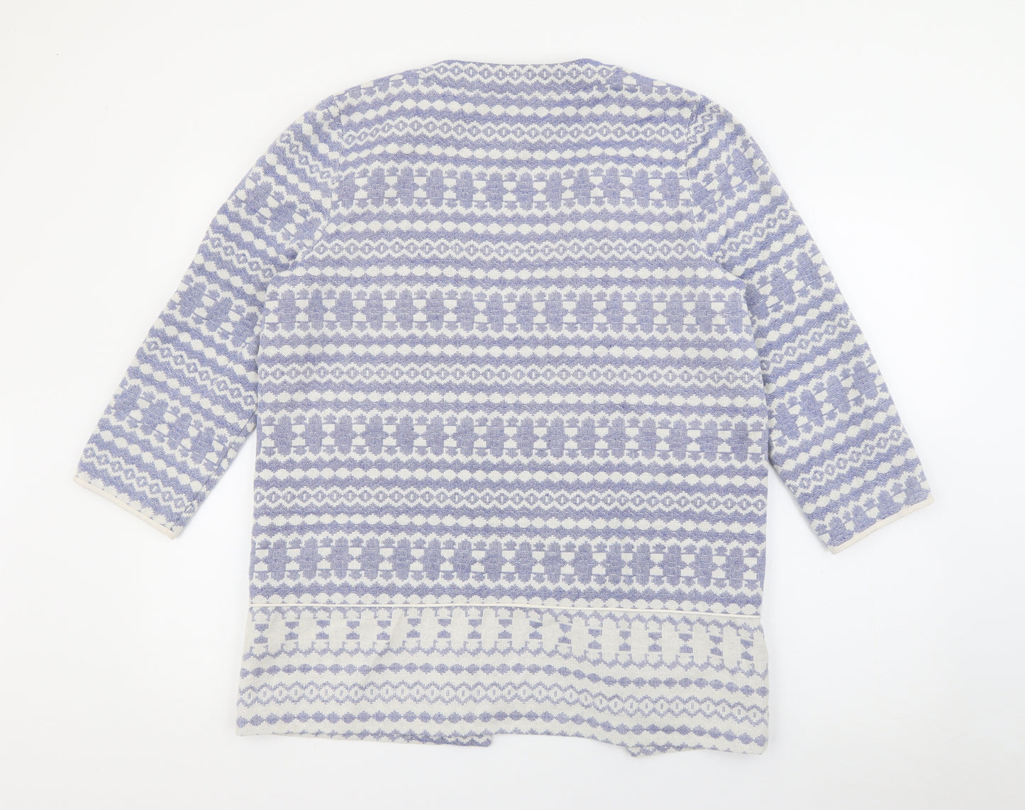 George Womens Blue Geometric  Jacket  Size 14