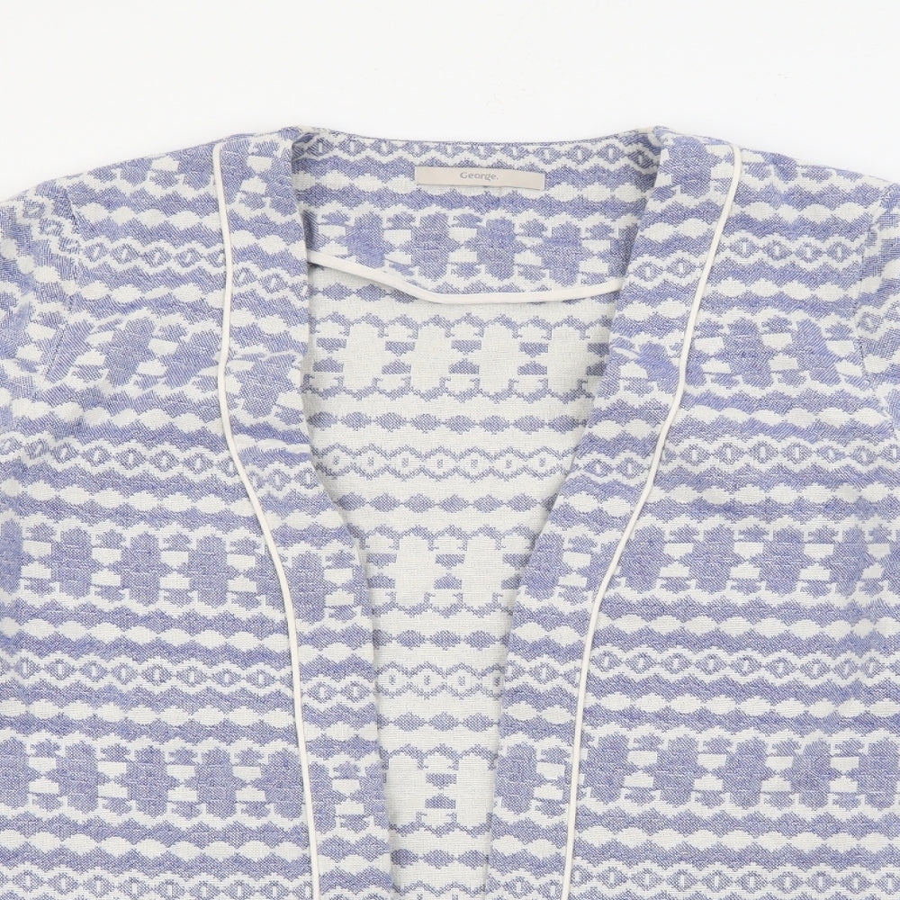 George Womens Blue Geometric  Jacket  Size 14