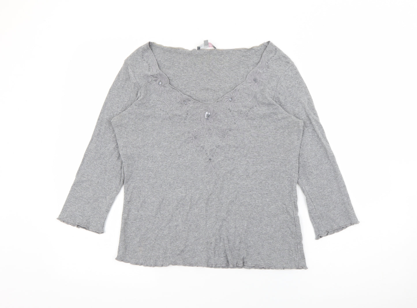 Per Una Womens Gold Scoop Neck  Cotton Pullover Jumper Size 14