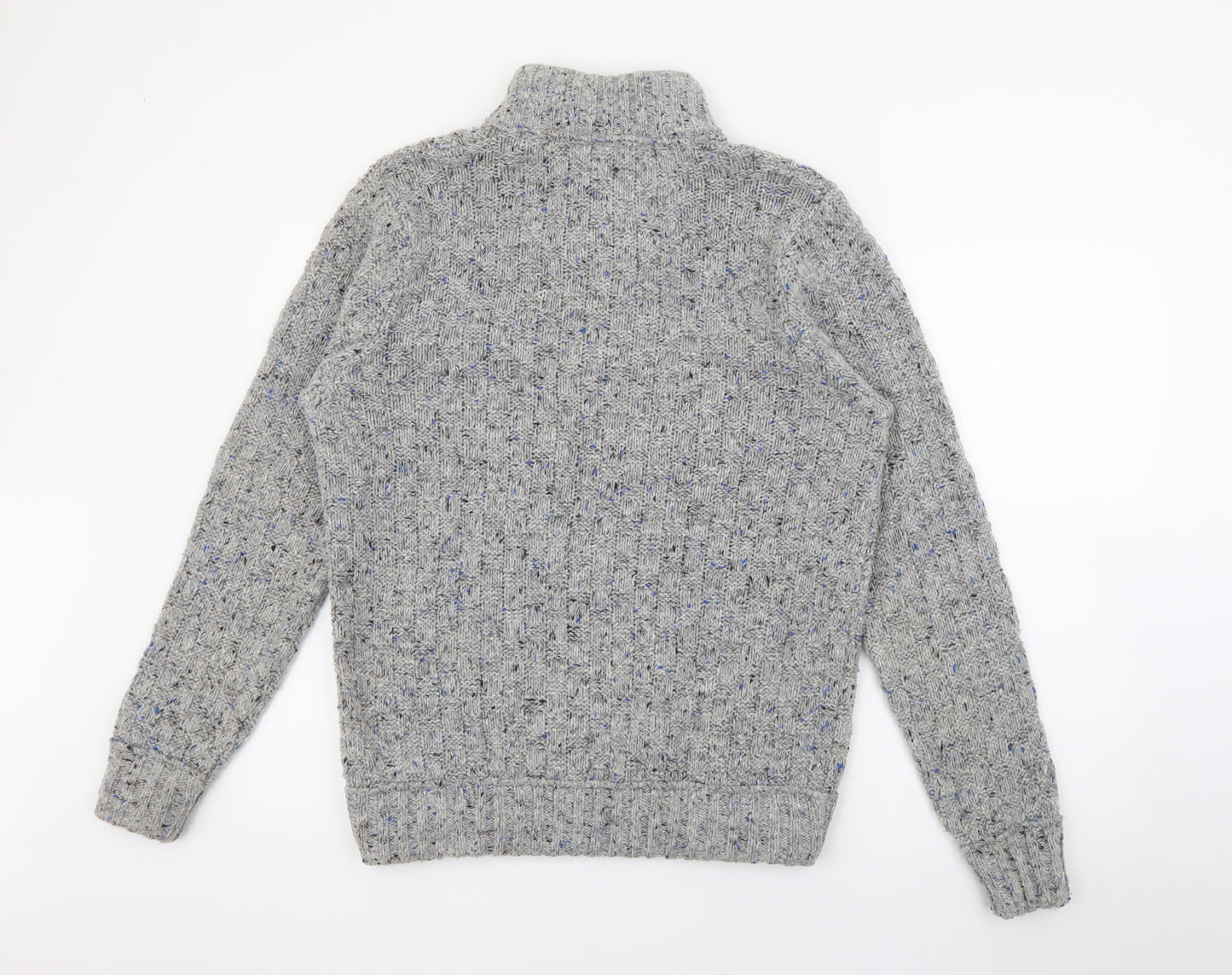 Marks and Spencer Mens Grey High Neck  Polyester Pullover Jumper Size M
