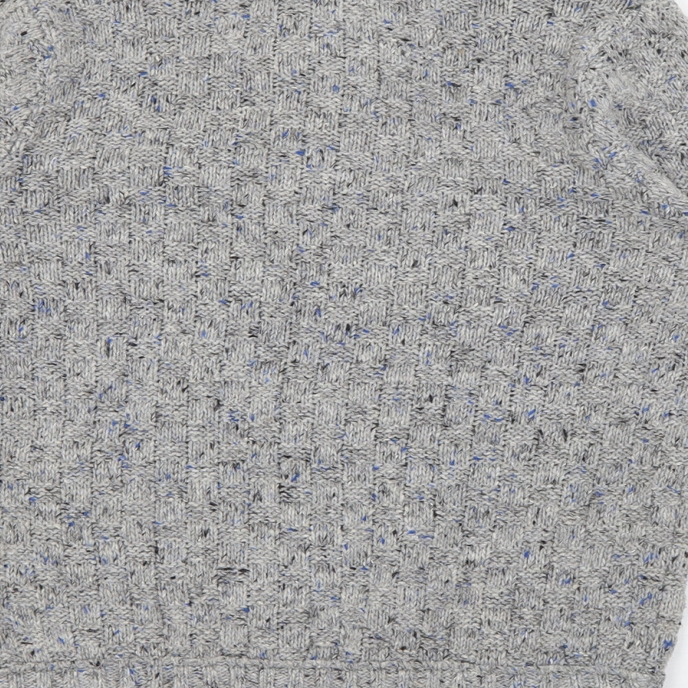 Marks and Spencer Mens Grey High Neck  Polyester Pullover Jumper Size M